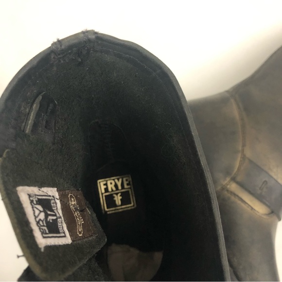 FRYE/COACH Sz 9 Antique Finish Leather Engineer Boots - Picture 16 of 16